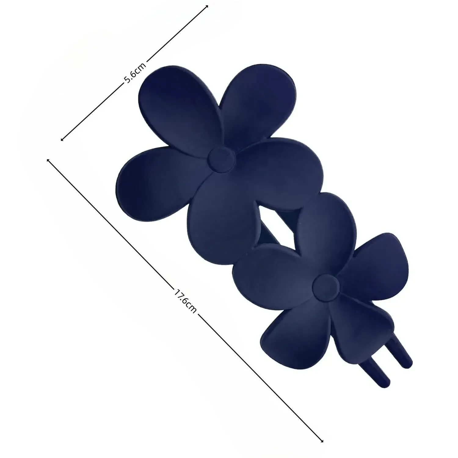 4Pcs Flower Hair Clips Fashion Matte Black Floral Hairpins Hair Claw Clips Non-Slip Hair Clamps Grab Elegant Hair Accessories image 6