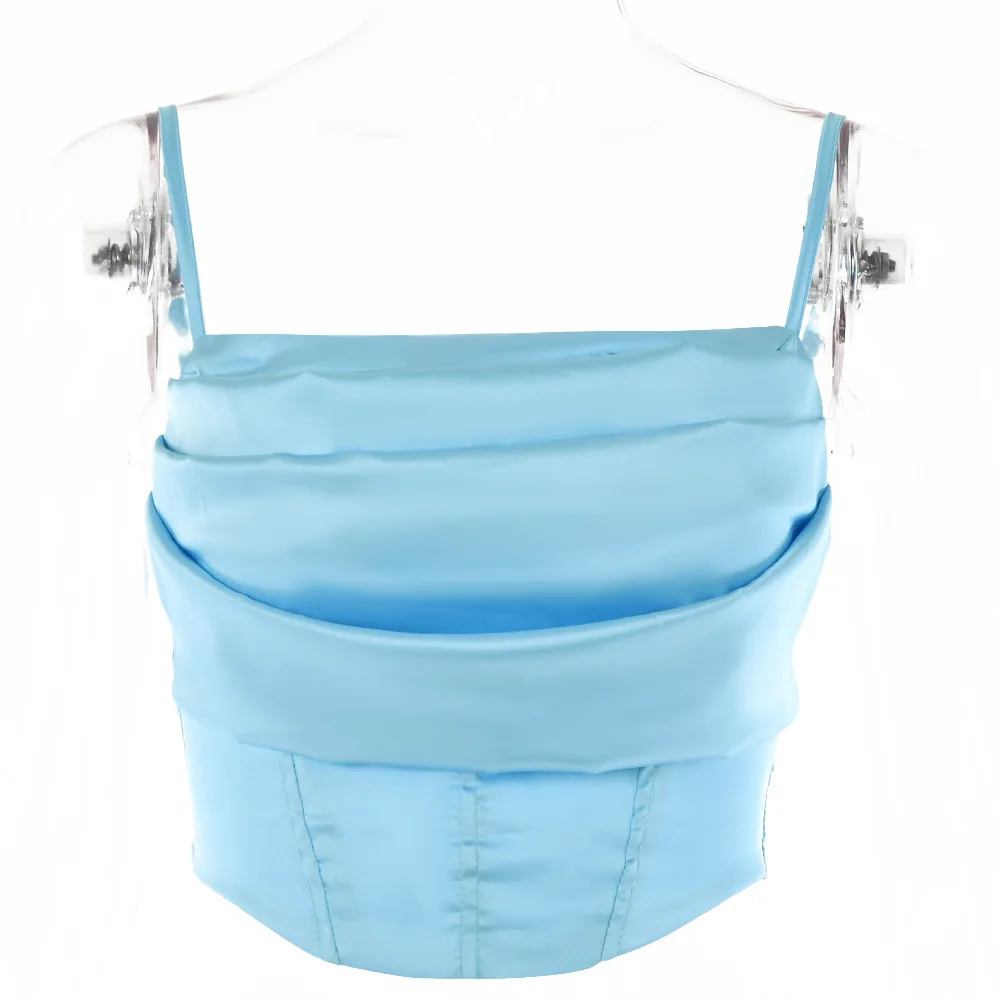 Hot Selling 2025 Summer New Fashion With Fashionable Drop Neck Design, Backless Strap Sexy Tube Top T-Shirt