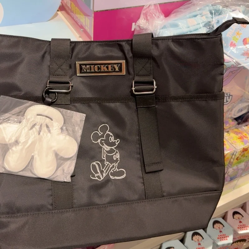 Genuine  MINISO MINISO Disney Mickey Fun Life Series One Shoulder Tote Bag Portable Large Capacity Bag