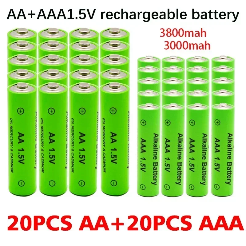 

Best selling 2023 AA+AAA rechargeable battery 1.5V AA 3800mAh AAA 3000mah alkaline battery flashlight toy watch MP3 player