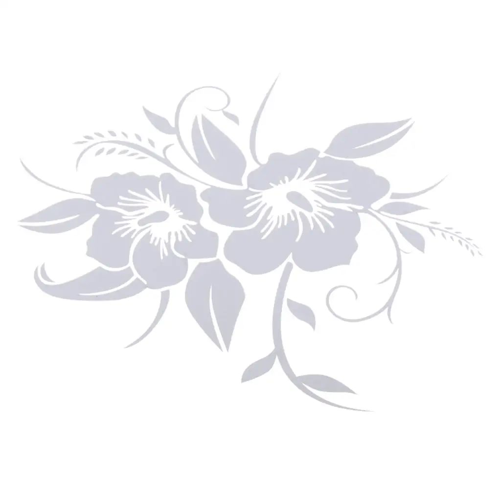 PETG Flower Car Decal Sticker Waterproof Decorative Accessory for Motorcycle Cross Essence Style