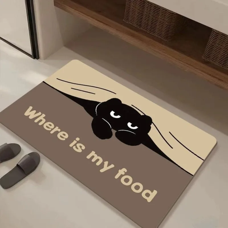 Fun and Creative Doormat Living Room Stain Resistant Cartoon Carpet Bathroom Sink Bathtub Side Anti Slip Rug Home Decoration