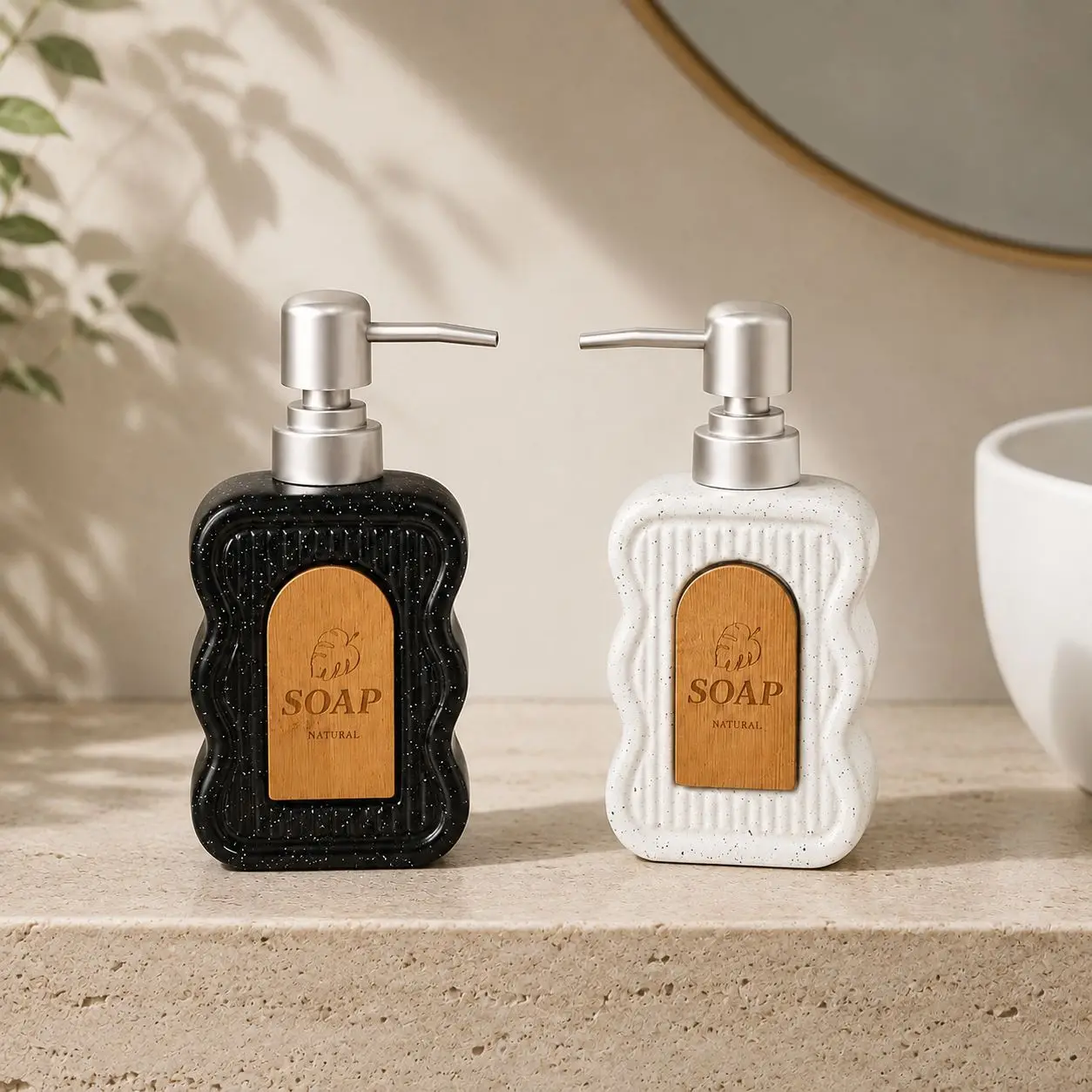 soap dispenser 350ml ceramic lotion bottle bathroom hand sanitizer bottle press bath gel sub bottle  dispenser  accessories