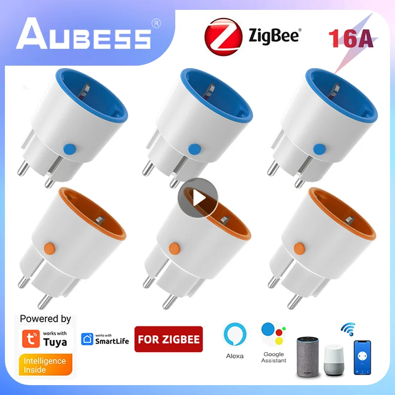 

Умная розетка Tuya Zigbee, 16 А, 3680 Вт, совместима с Google Assistant и Tuya Zigbee Hub