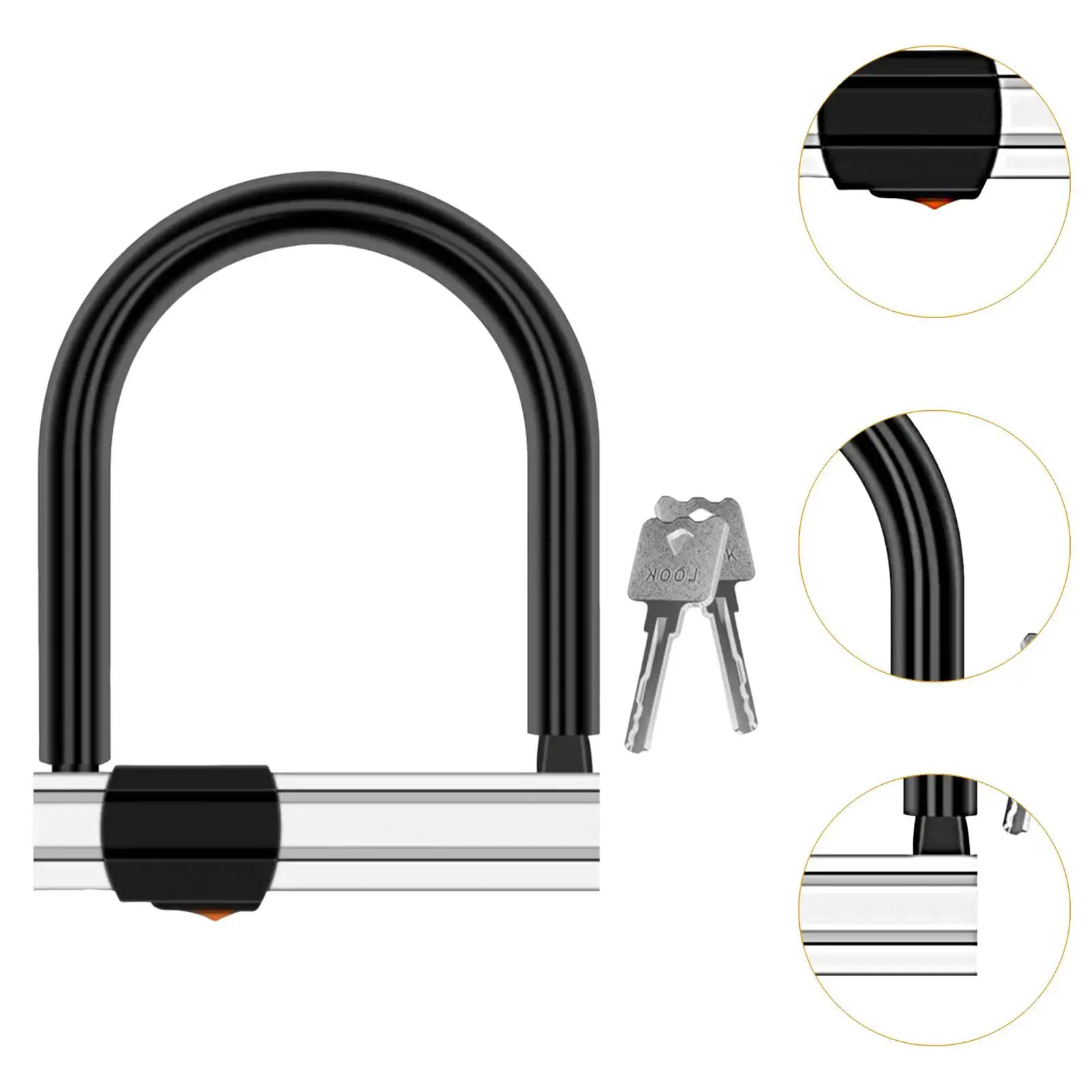 

Stainless Steel Bike Lock U Lock Cutter Resistant Waterproof Bicycle Accessory for Electric Scooter