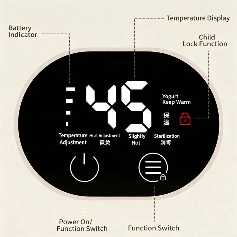 37ME Multifunctional Intelligent Temperature Control Bowl Portable Warmer