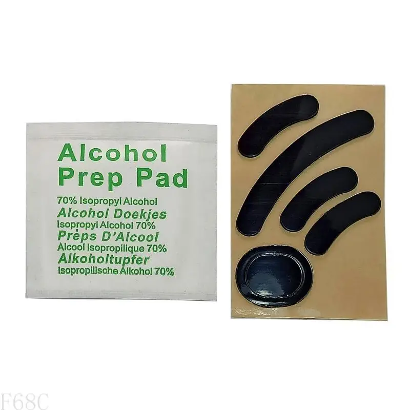 F68C 1 set pattini del mouse pads padde per i piedi del mouse per 3/g302 g303/mx518 mouse bordi curvi mouse