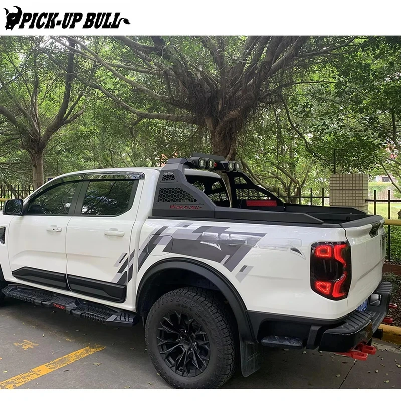 4X4 Truck Remote Button Dual Control Roll Bar For Hilux Navara Dmax Ranger Np300 With Automatic Spotlight Steel Sports Roll Bar
