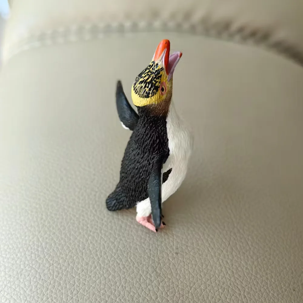Toymany Simulation Yellow-eyed Penguin Polar Animal Model Toy Mini Figures Dolls Action Figurines Toys Children Gift  Cake Decor