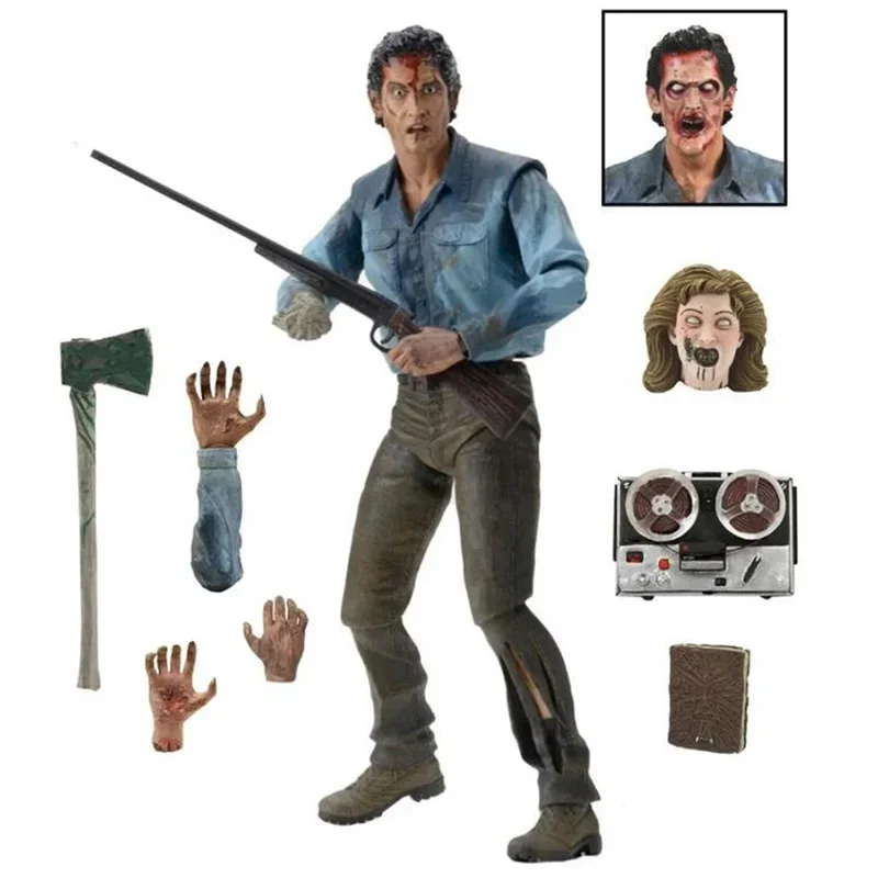 NECA The Evil Dead 2 Dead By Dawn Figure Ash Evil Eligos Classic Terror Action Figures Model Toy Horror Christmas Gift Doll