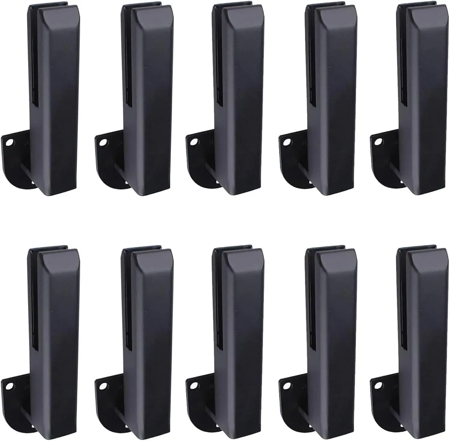 10 Pcs Side‑Mount Glass Clamp No Drill Base Glass Railing Bracket for Pool Stair Slope Fence Accessories Glass Clamp
