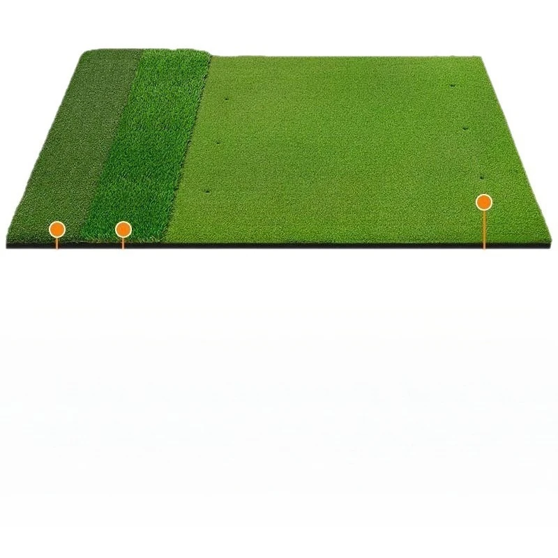 Multifunctional three-in-one cut club swing practice ball pad, high elastic non-slip three-grass golf strike pad