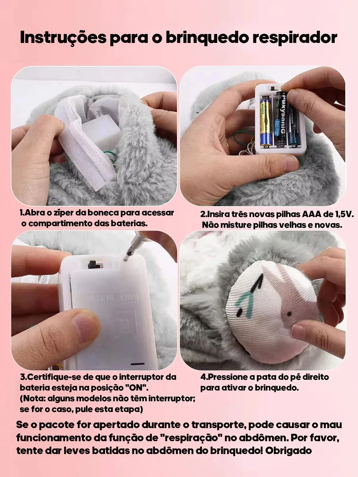 Ademhaling Konijntje Knuffels Zacht Pluche Gevuld Pop Kussen Rustgevende Muziek Lichten Verlichten Spanning Angst voor Slaaptijd