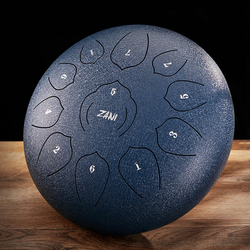 10/12 Inch 11 Tone Steel Tongue Drum Handpan Yoga Meditation Ethereal Drum for Children Aldult Professional Musical Instruments