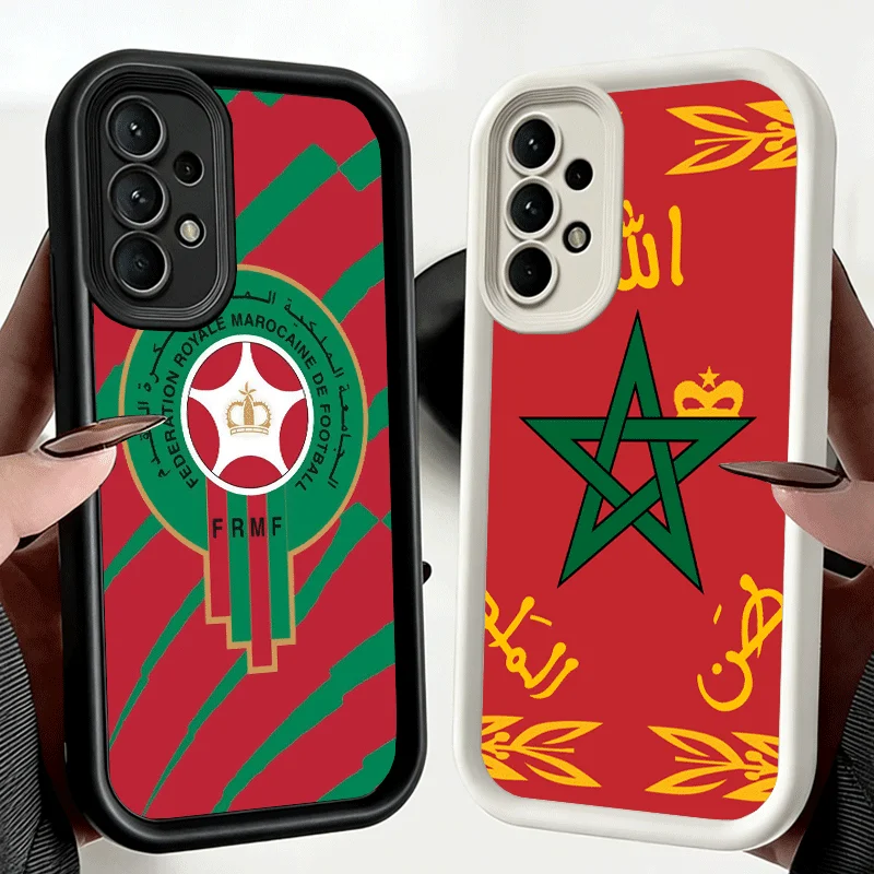Morocco Flag Soft Phone Case for Samsung Galaxy A17 A16 A26 A36 A56 A15 A25 A35 A55 A14 A24 A34 A54 A13 A23 A33 A53 A52