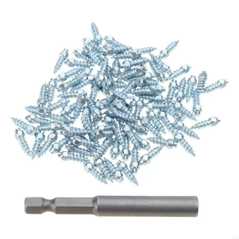 100Pcs Car SUV ATV Anti-Slip Screw Wheel Tyre Snow Tire Spikes 9mm 12mm 72XB