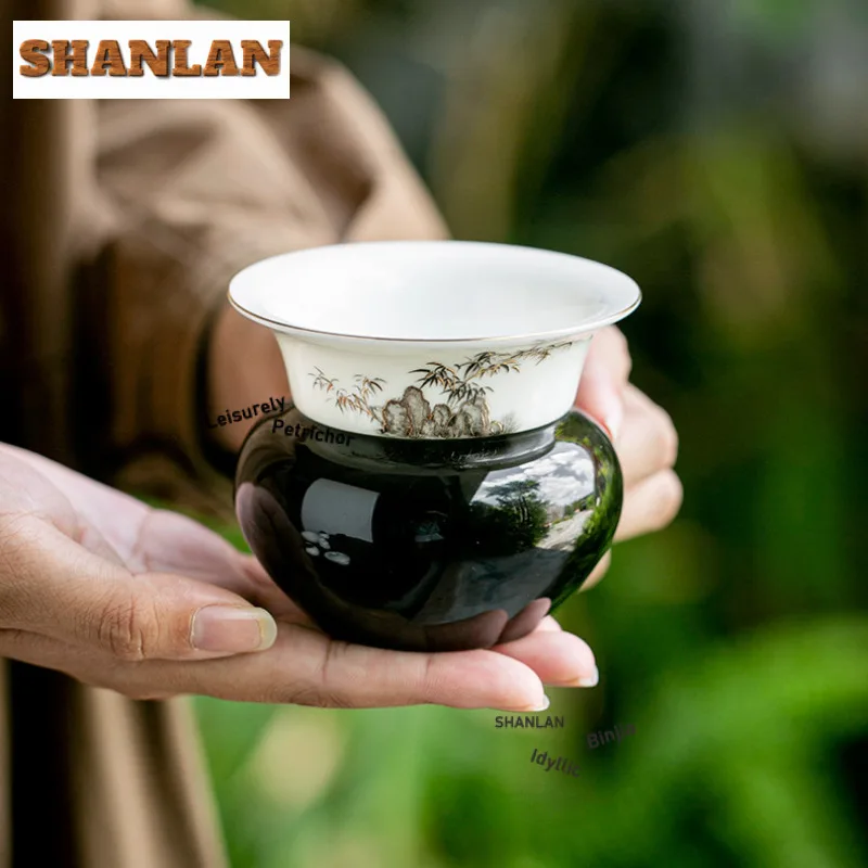 Taihu حجر الخيزران اليشم الخزف فاصل الشاي Infusor الفاخرة مصفاة شاي موزع صنع الشاي تصفية درينكوير الحلي #3