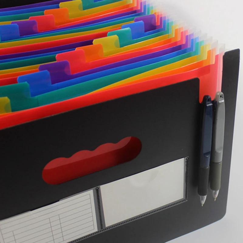 Klip Organ 24 lapis rak penyimpanan Desktop kapasitas besar rak uji siswa Folder klasifikasi kertas catatan Folder Data