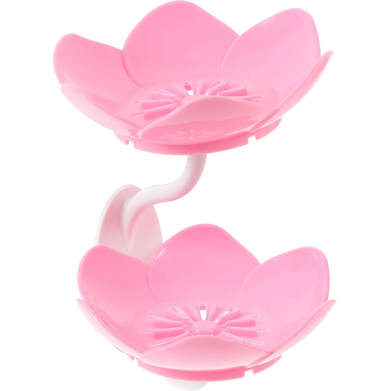 

Sucker Double Layer Soap Dish Suction Cup Holder Plastic Wall Mounted Shelves for Storage Container