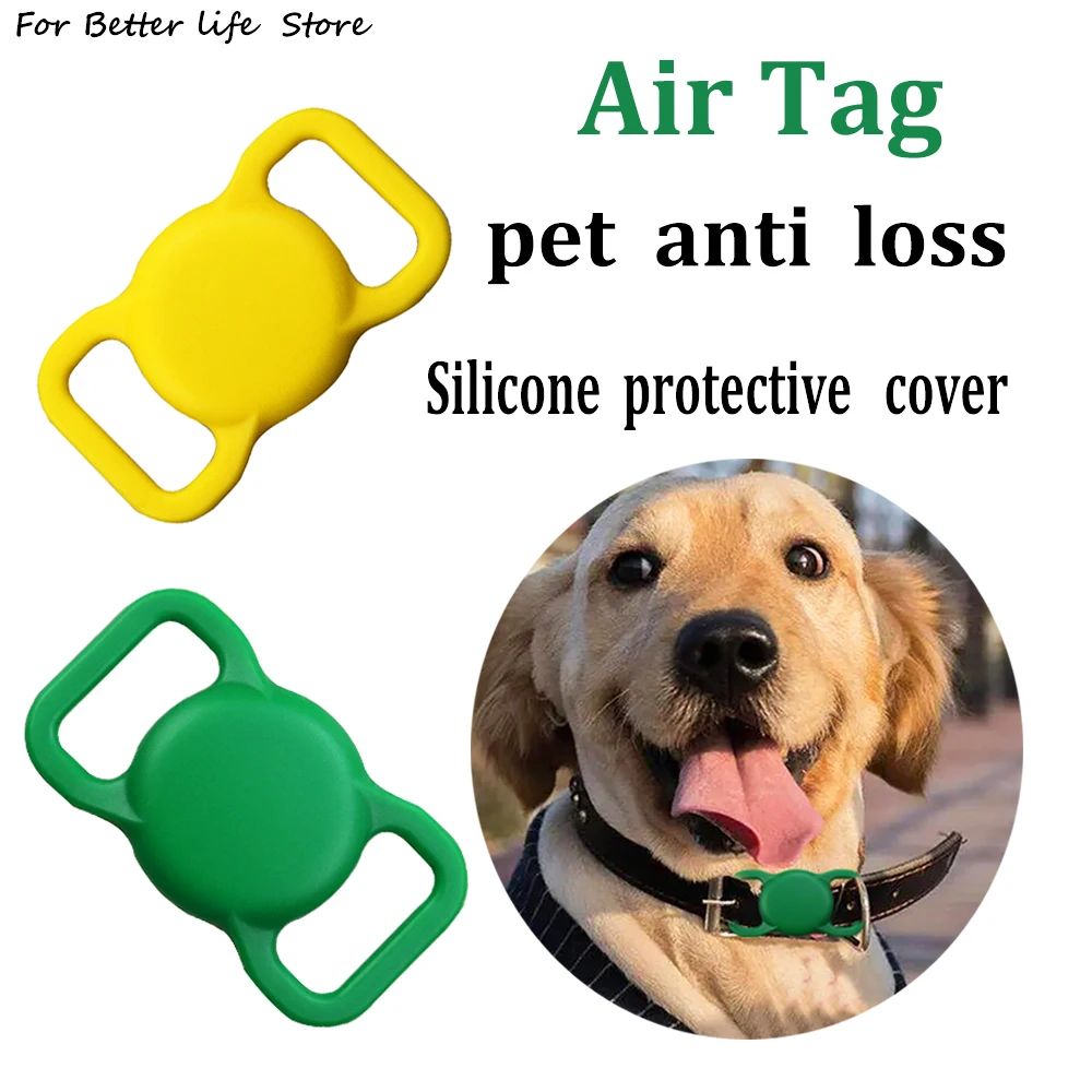 

1Pcs ApplicAble Airtag Silicone Pet Collar Anti Loss Cat Dog Locator Color Luminous Protection Apple Tracker Protective Sleeve