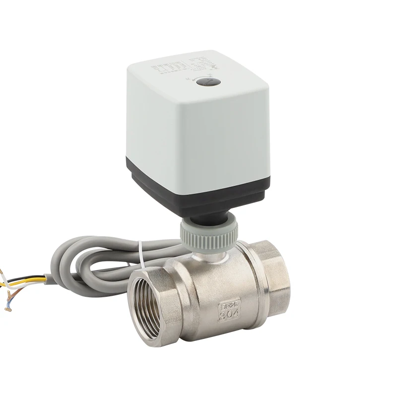 

12V Electric Brass Ball Valve Two Way Motorized Ball Valve High Temperature Water Control Valve