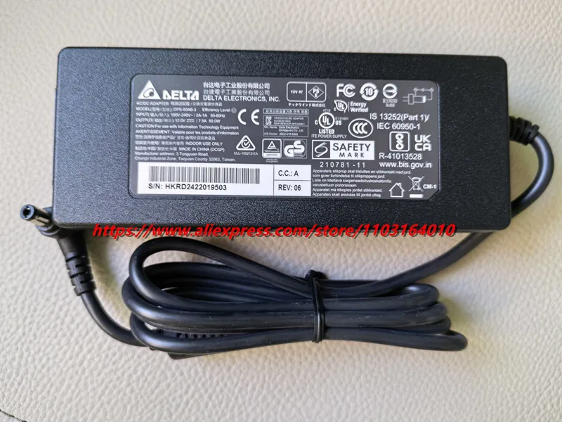 새로운 DPS-90AB-3 정품 델타 12V 7.5A 7A 90W AC DC 어댑터 충전기 셀빈 QNAP TS-451 NAS QE805 전원 공급 장치 5.5*2.5mm 썸네일 2