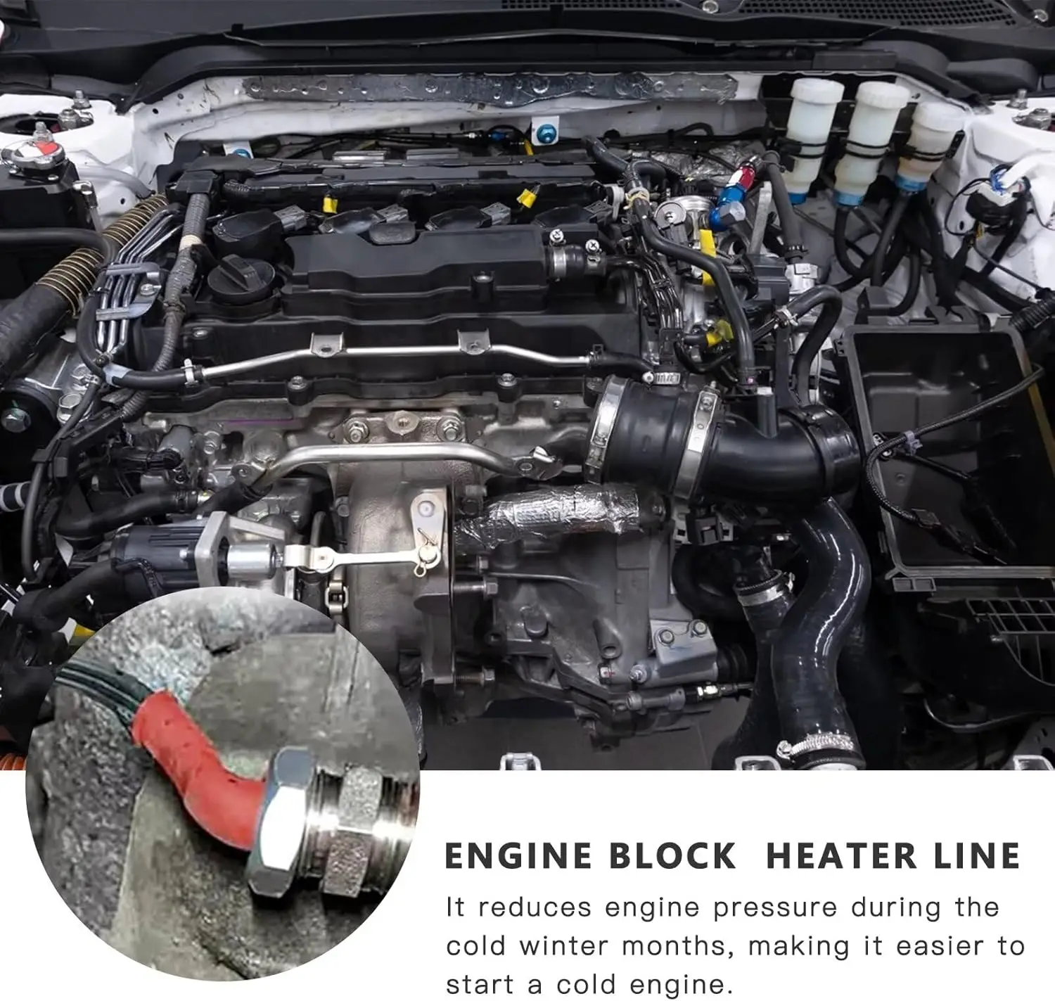 سخان وسلك كتلة 1.8 متر لـ 2020-2023 الكمون 6.7 لتر 2500 3500 بواسطة BLUE ELF