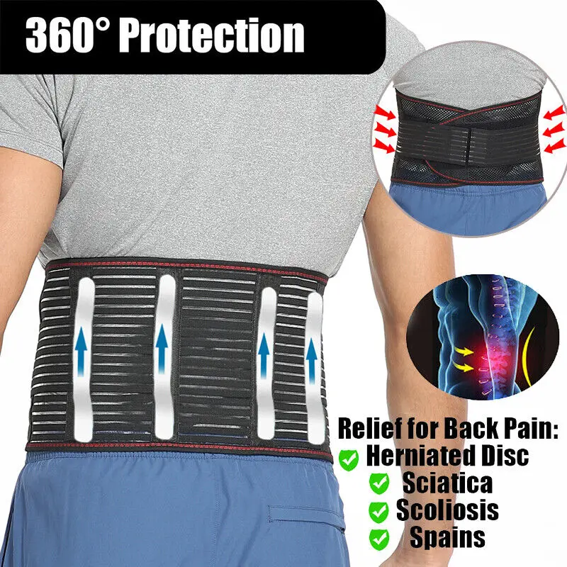 Back Support Belt Men Back Brace Belt Lumbares Ortopedicas Protection Spine Support Belt Waist Trainer Corset