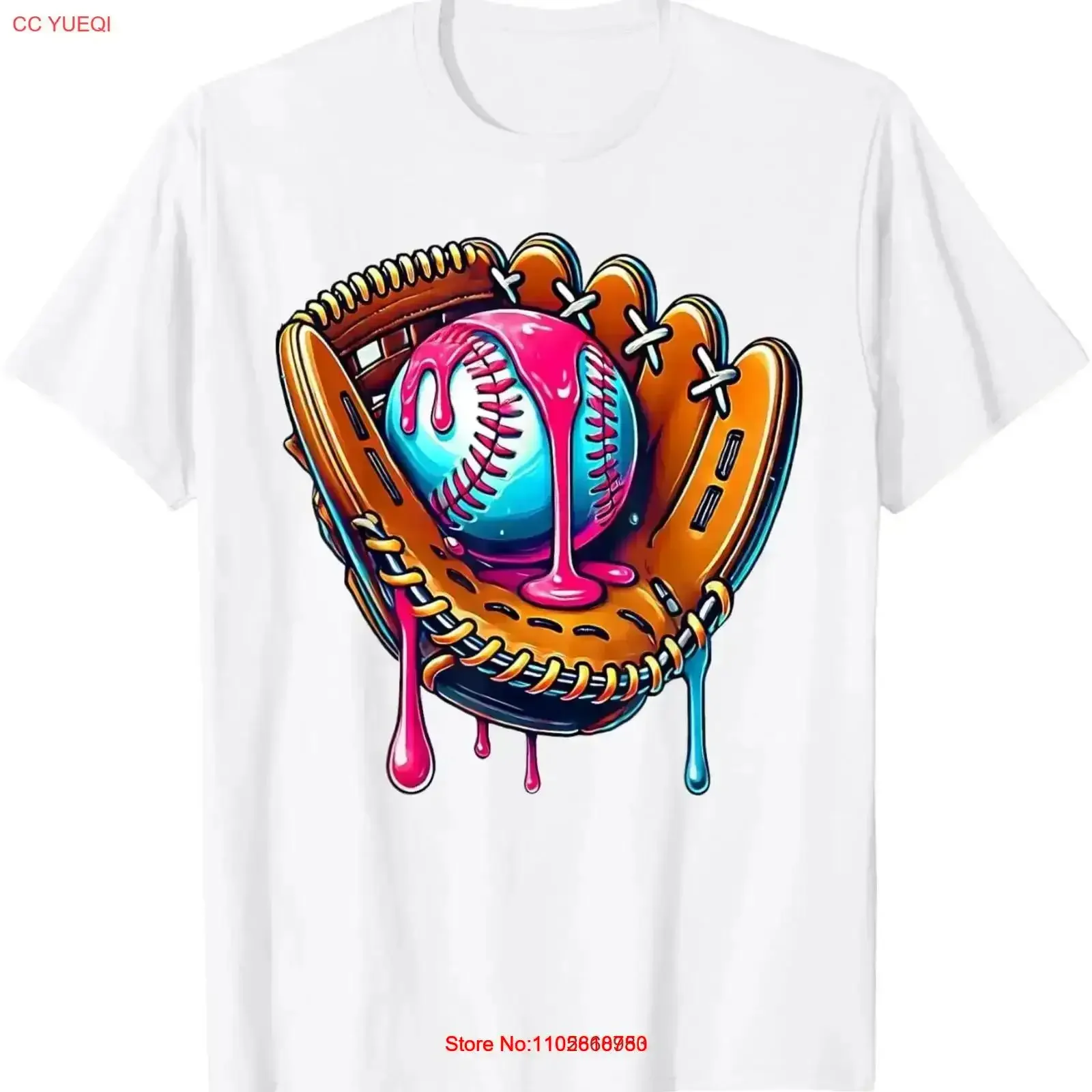 Baseball Glove Drip Ice Cream Sprinkles Boy Toddler T Shirt vintage Washed designer clothes Slightly Versatile Stylish vintage