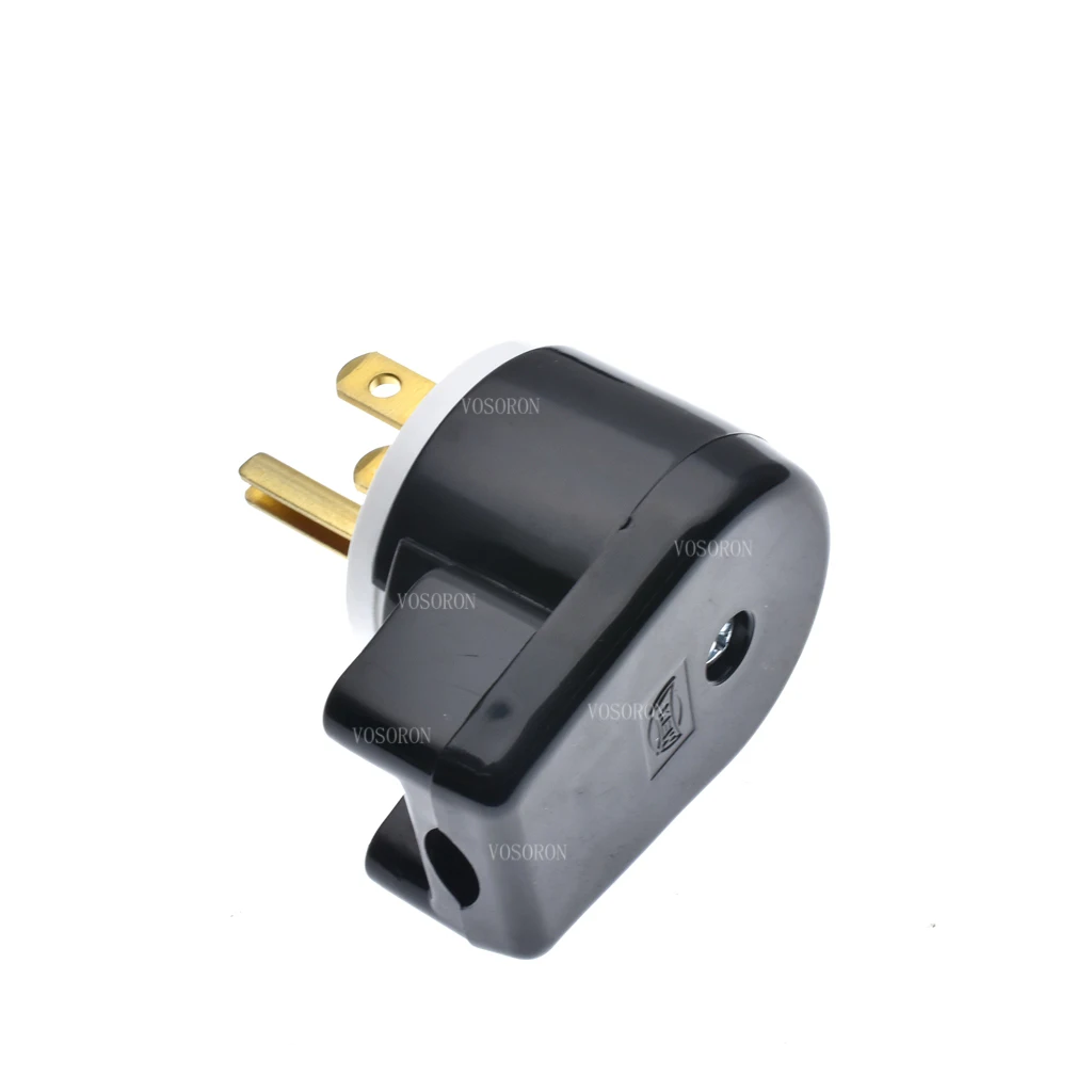 Right Angle Nema 5-15P 15A AC Plug, Easy Assembly 90 Degree USA Canada Male DIY Rewirable 12 Directions Adjustable AC Connector