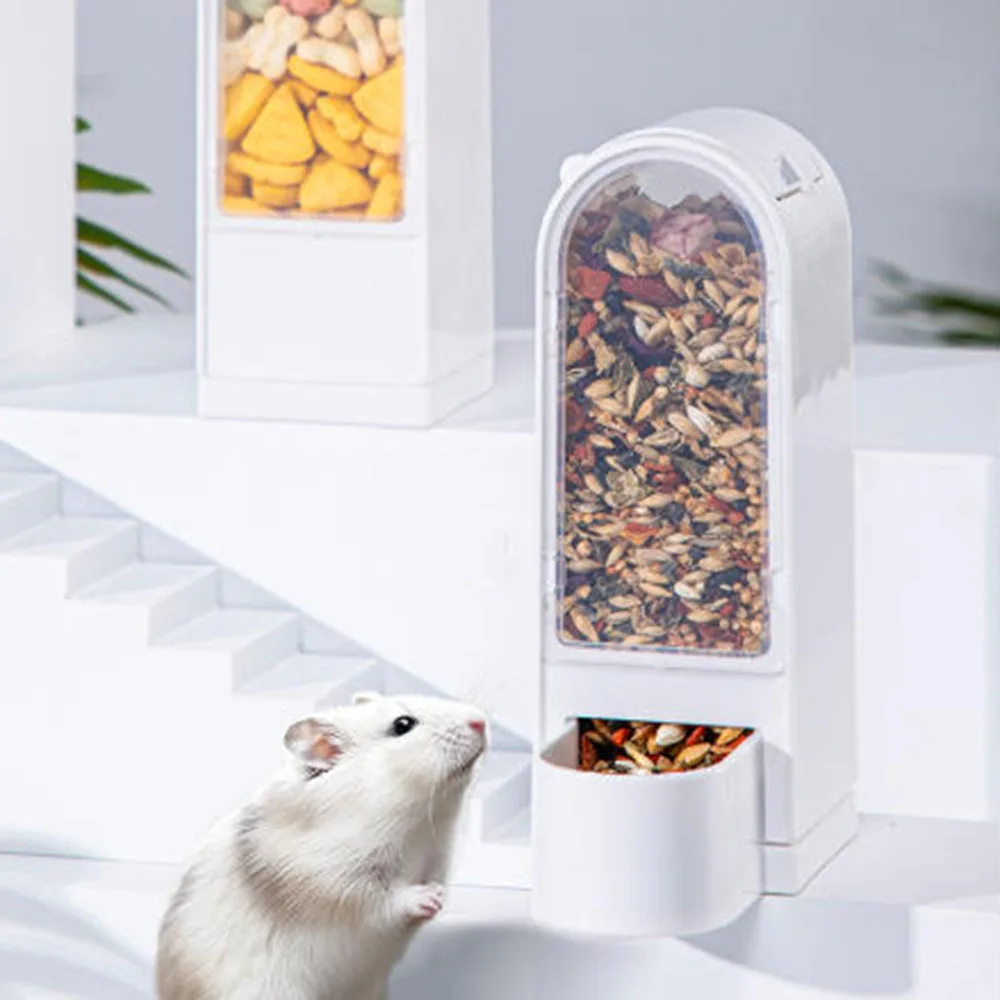 Automatischer Futternapf für Hamster – Kleintierfutterspender für Zwergenhamster, Rennmäuse und Mäuse – Anti-Auslauf-Selbsternährung – Detail 2