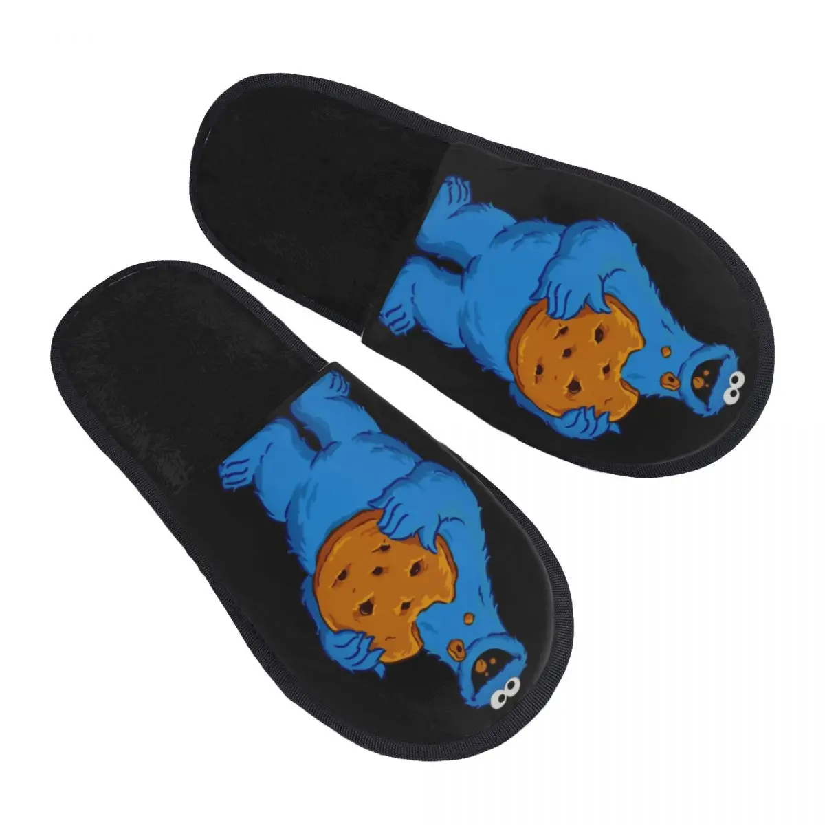 

Custom Cookie Monster Television Programs House Slippers Women Comfy Memory Foam Slip On Spa Slipper Shoes