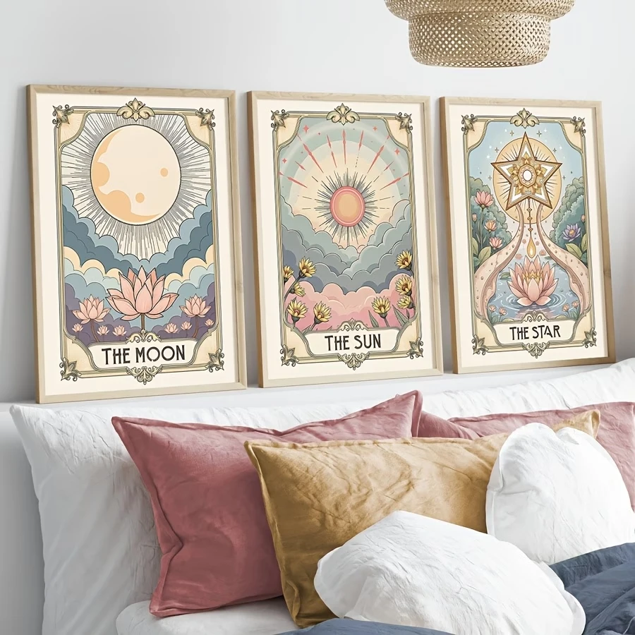 Modern Boho Tarot Sun And Moon - مراجعة Home Decor Foto وسعره
