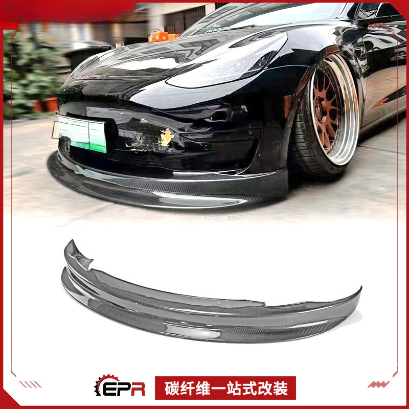 

For Tesla Model 3 Carbon Fiber EPA Style Front Lip Small Surround Spoiler Chin