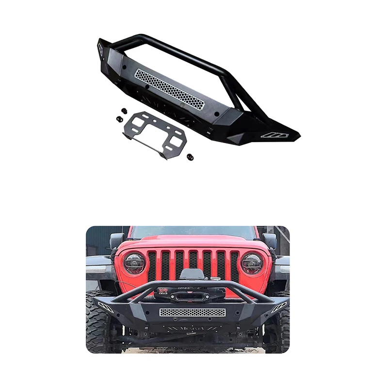 For Steel Bull Bar 4x4 Off-road Pickup Exterior Accessories Front Bumper For Jeep Wrangler JK JL 2007-2024