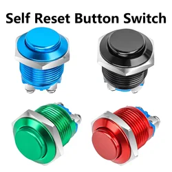 5/20PCS 16mm Momentary Waterproof Switch Metal Push Button Switches Car Power Push Switch High Cover