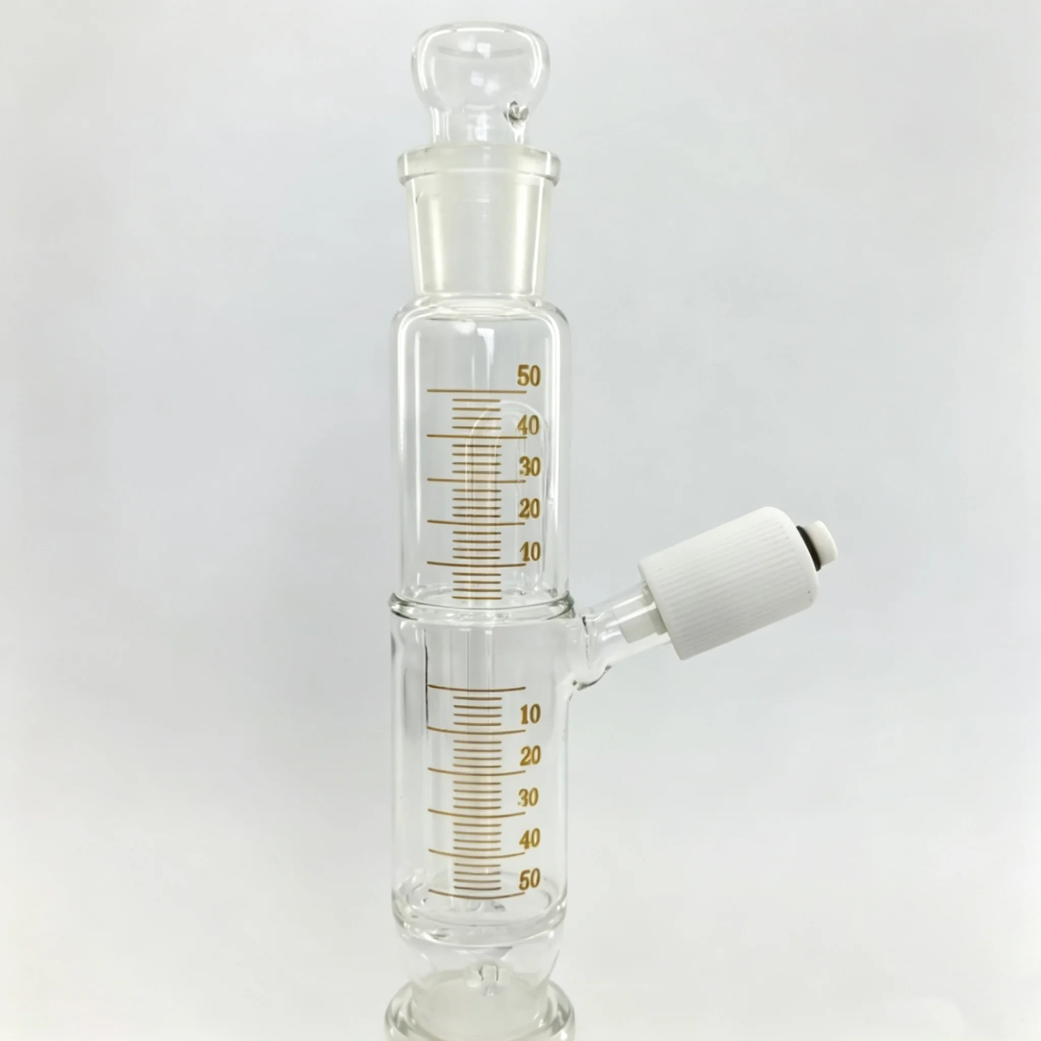 Reactor reaction bottle 300ml PTFE stopper vacuum sealed graduated tube glass instrument paint measuring device view 2
