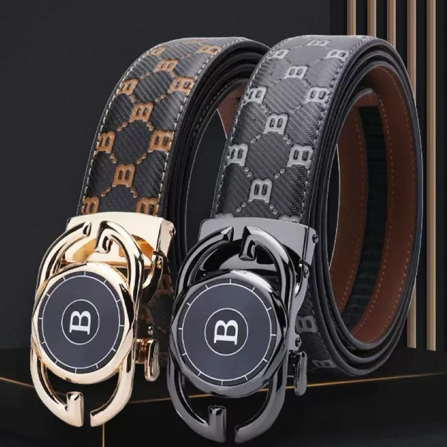 New arrivals Automatic Buckle Men Belt, "B" Letter Embossing Fashion Design Casual Business Belt,Highlight Your Taste