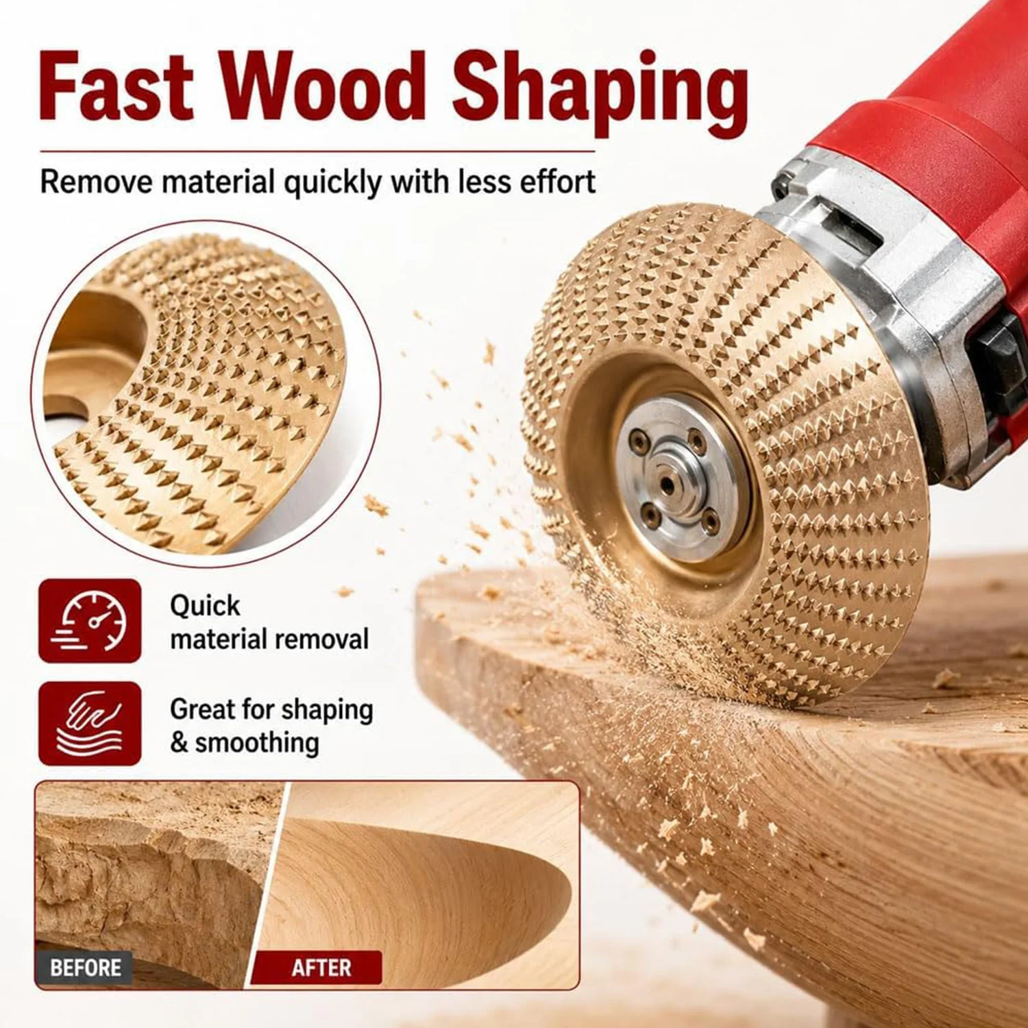 Wheel Versatile Sanding Disc Set Angle Grinder Polishing Pad Woodworking Carving Wheel Polishing Wood Shaping Tool Abrasive Disc view 5
