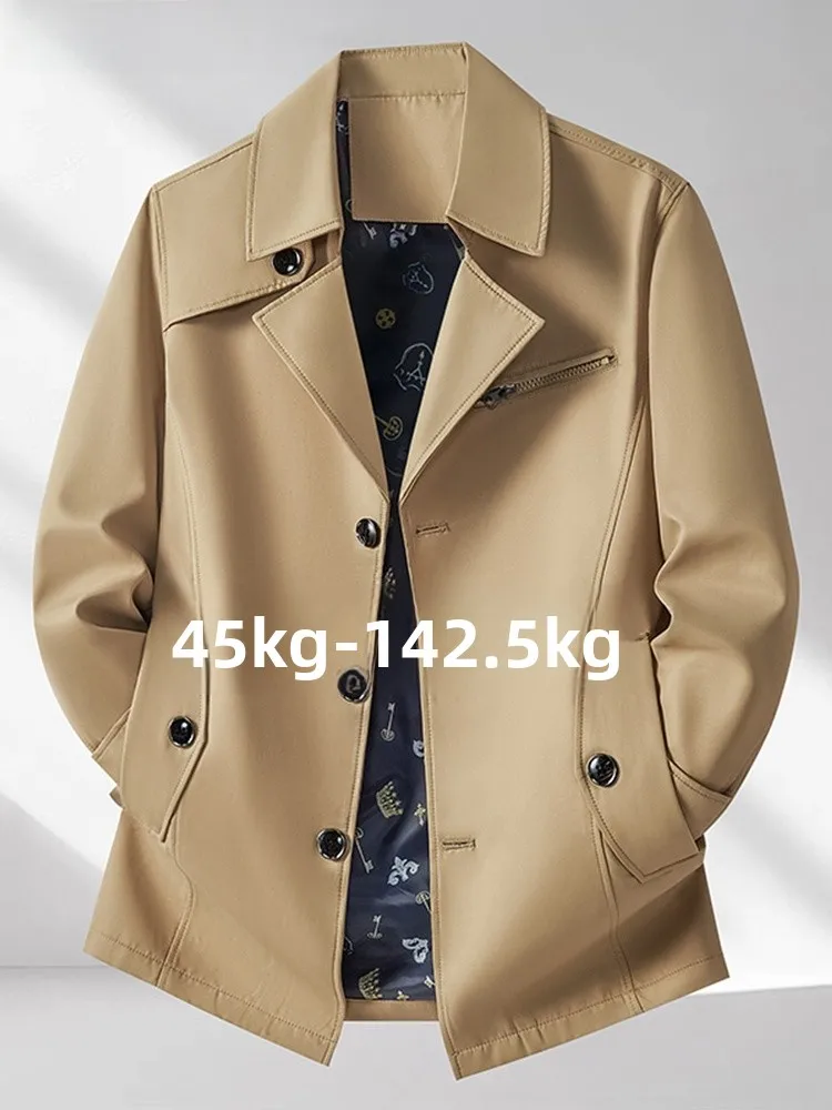 

Мужское повседневное деловое пальто свободного кроя с отложным воротником, весна-осень, из полиэстера, городской стиль