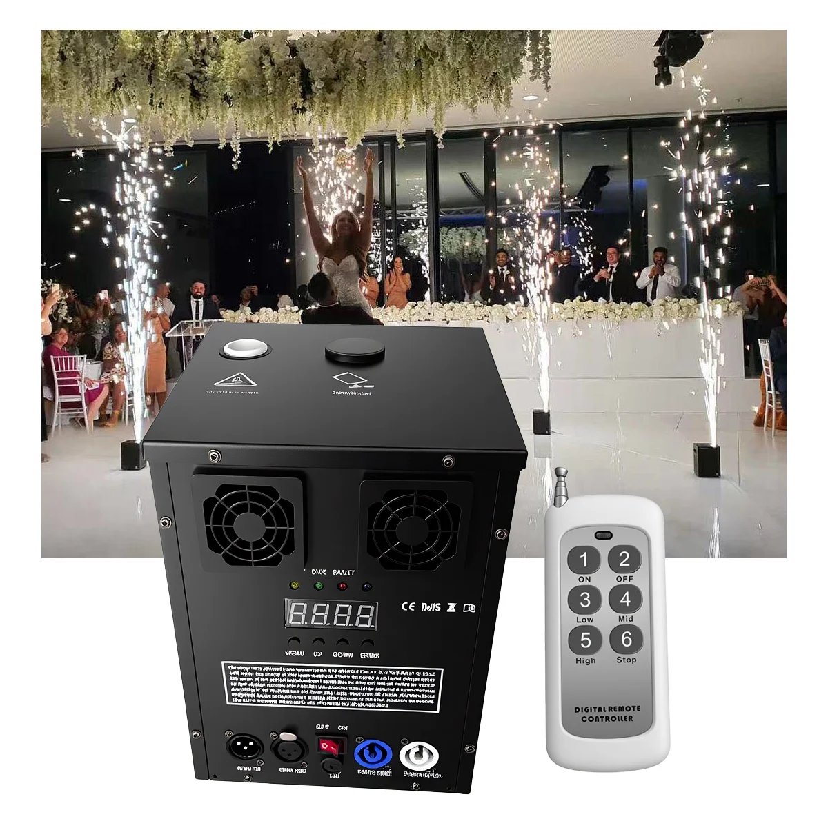 700W Dmx512 Fire Works Sparkul - Confetti Cannon Tube review and price