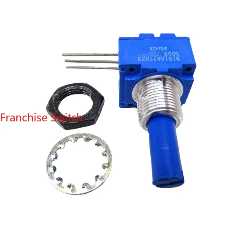 

1PCS Conductive Plastic Potentiometer 91R1AR22B23 Single Turn 500K Adjustable