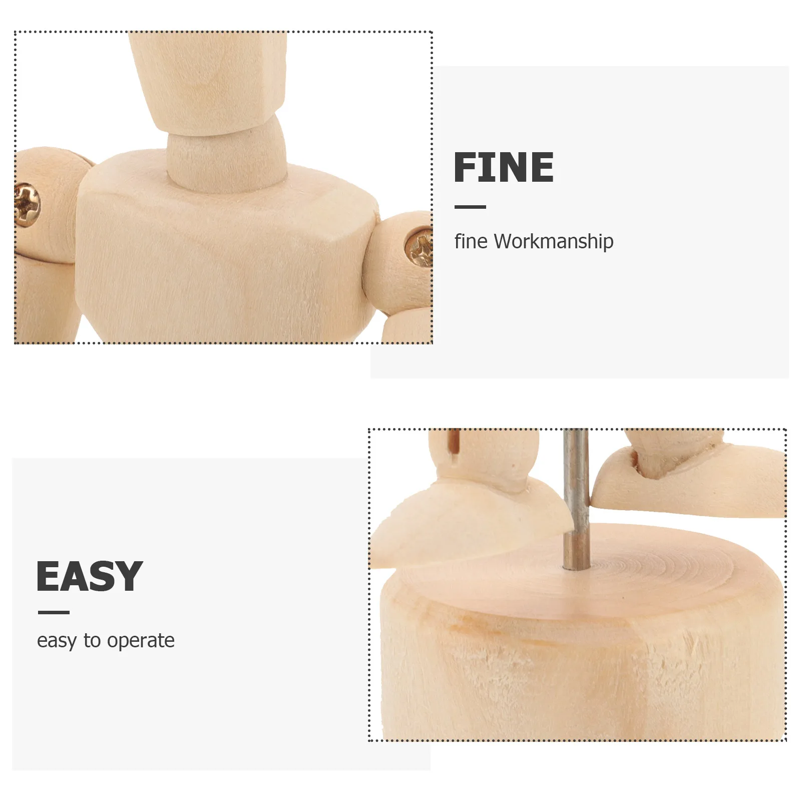 

Wooden Figure Articulated Mannequin For Artists Drawing Sculpting Painting Reference Tool Lightweight Portable Gift