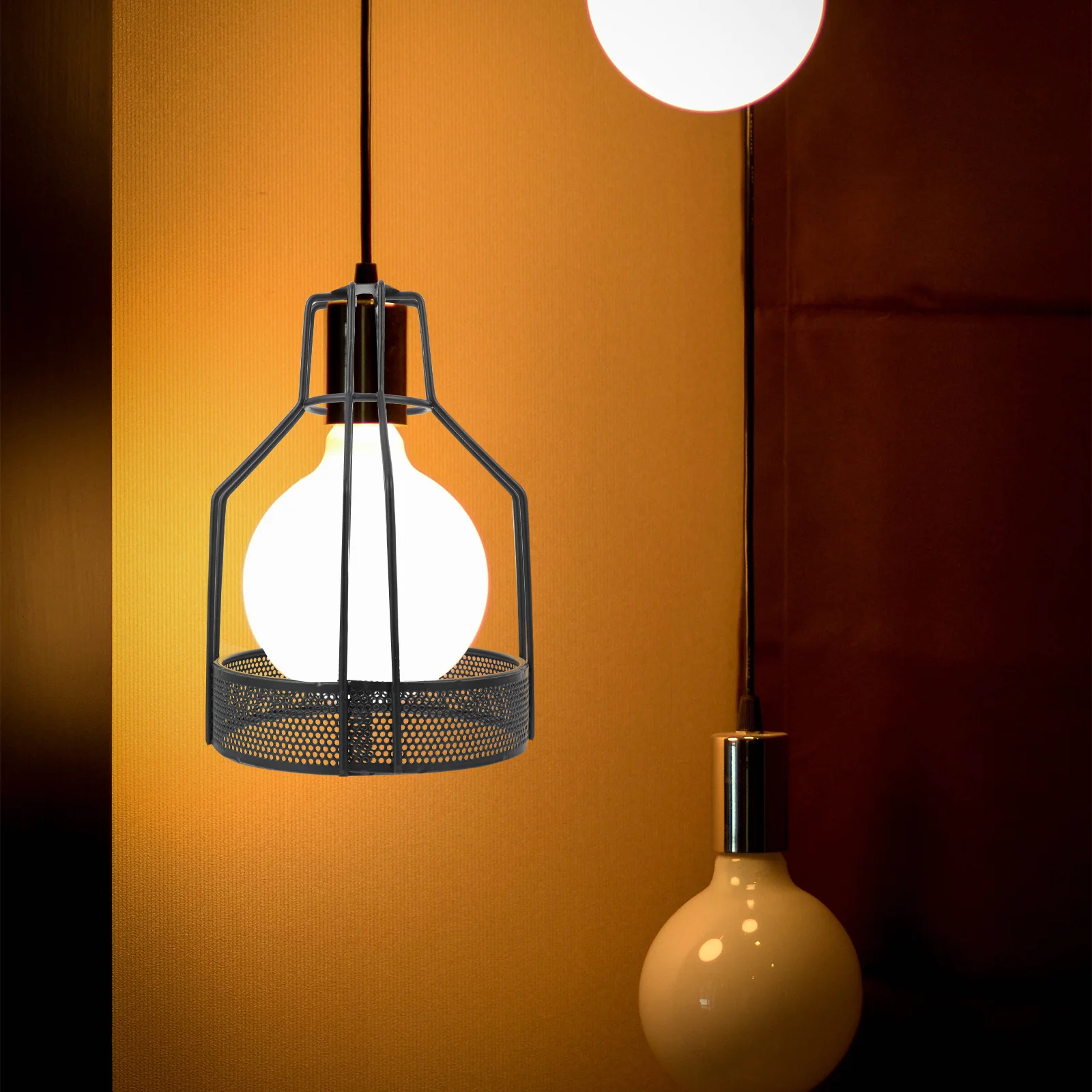 

Iron Ceiling Lights Guard Minimalist Retro Lamp Shade Fine Workmanship Hotel Cafe Decorative Light Ceiling Lights Shade