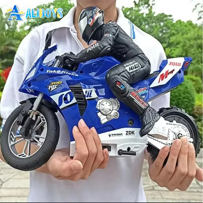 RC Motorcycle Kids Toy 2.4G Remote Control Motorcycle High Speed Racing Drift Stunt Car Toys for Boys Kids Toy Children Gifts