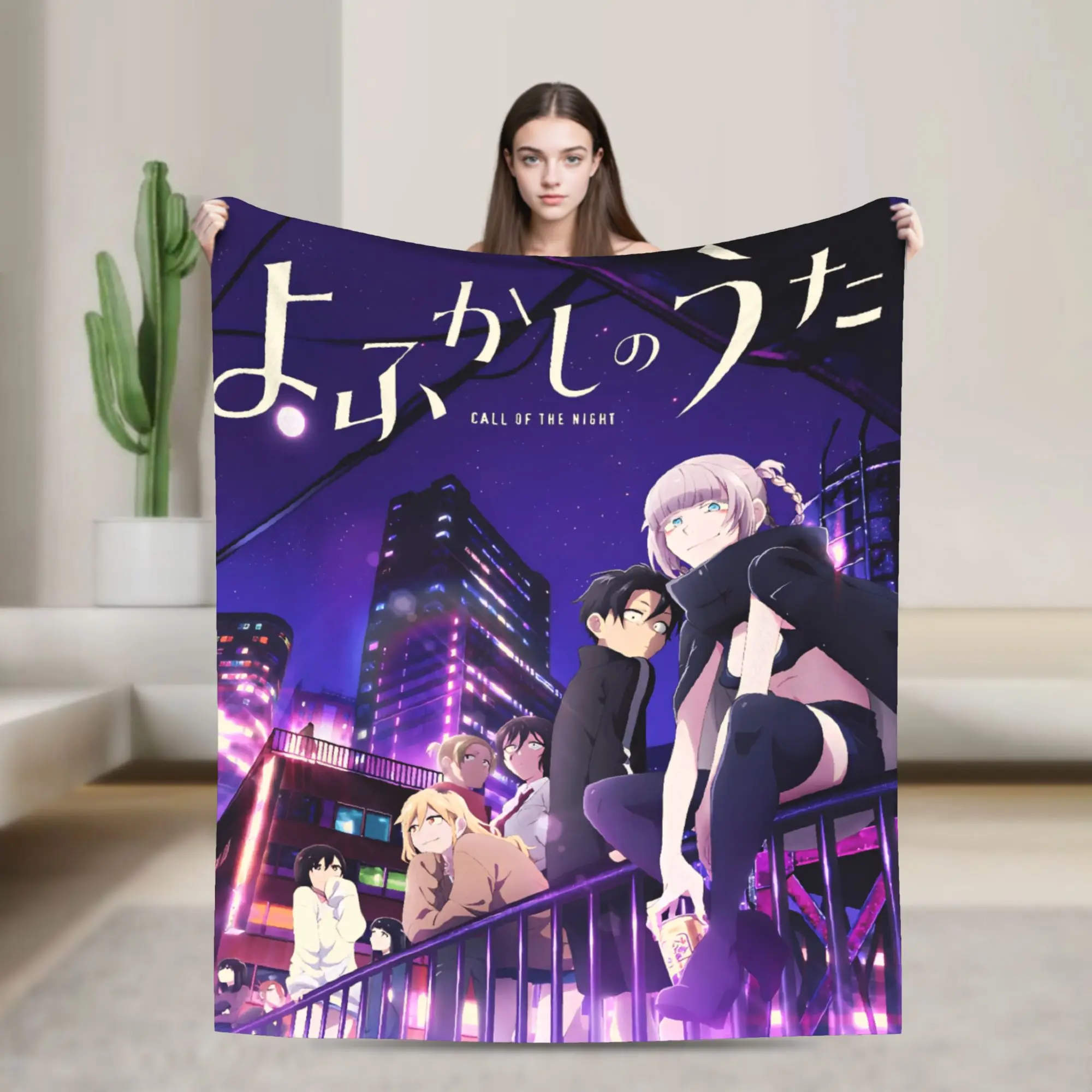Call of the Night Mange Warm Soft Blanket Travel Plush Bedding Throws Novelty Couch Chair Flannel Bedspread Sofa Bed Cover