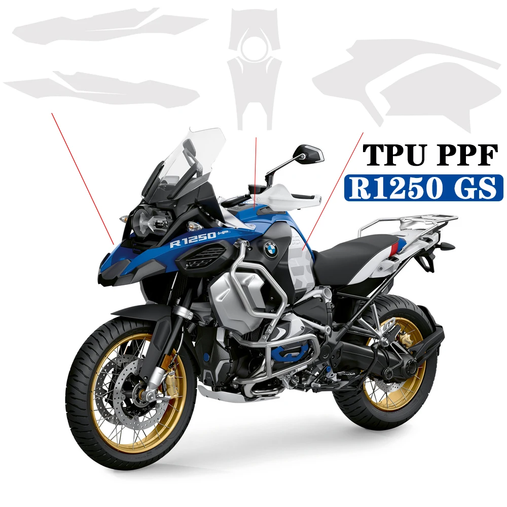 

R1250GS TPU Protective Film Motorcycle PPF For BMW R1250 GS 2017-2024 Fuel Tank Anti-Scratch Protective Film