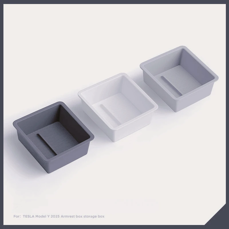

For Tesla Model Y/YL Launch/Juniper 2025+ Central Control Storage Box Front Armrest Box Storage Organizer Tray Car Accessories