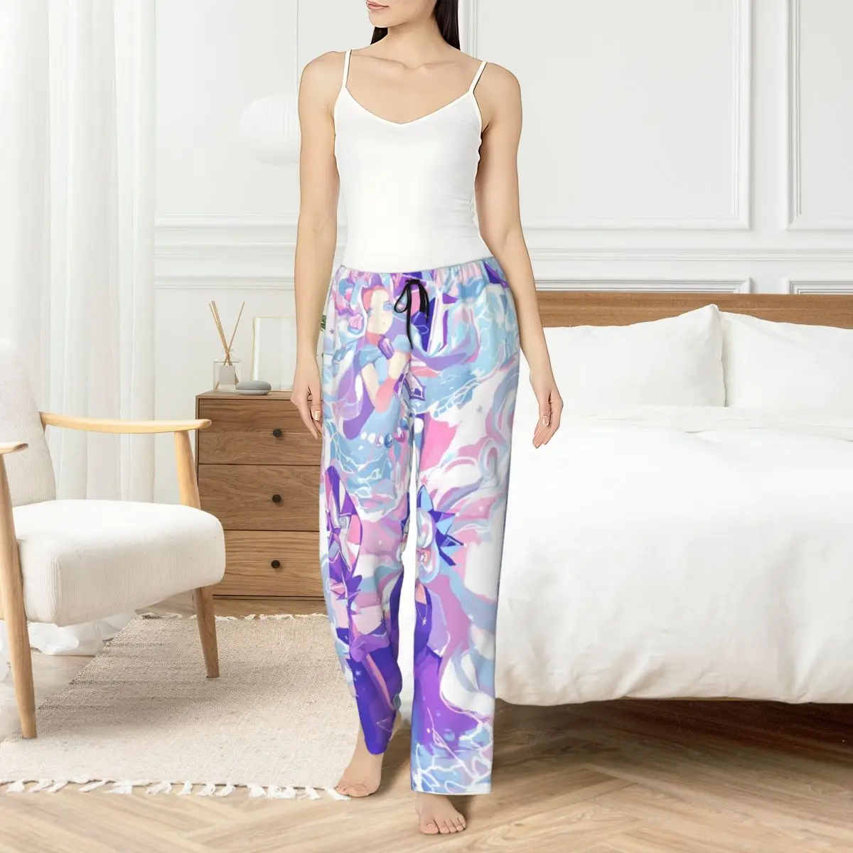 

Custom C-Cookie Run Kingdom Pajama Pants Sleepwear Women's Elastic Waistband Game Cartoon Sleep Lounge Bottoms with Pockets