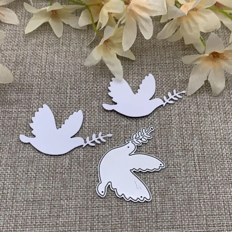 Peace dove olive Metal Cutting Dies Stencils For DIY Scrapbooking Decorative Embossing Handcraft Die Cutting Template